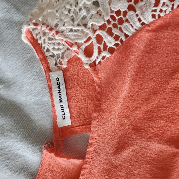 Club Monaco Silk cotton embroidered top size S - Picture 8 of 10